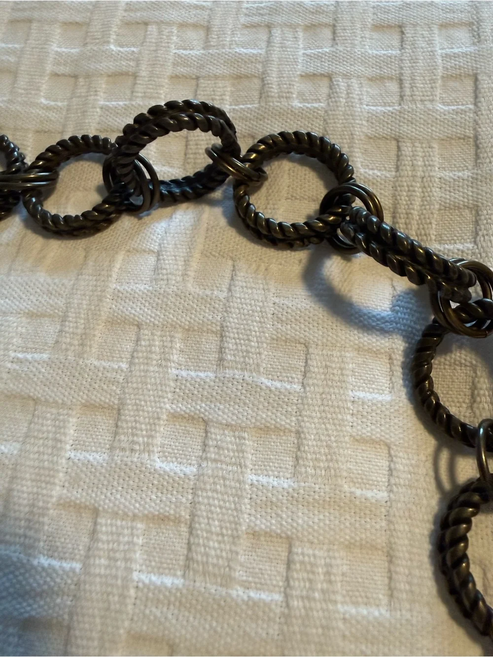Black Decorative Link belt with Ornate Toggle and Tassel